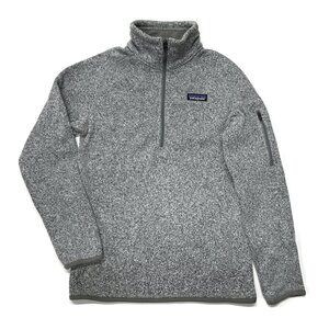 Patagonia Better Sweater Womens XS Gray 1/4 Zip Pullover Fleece Extra Small